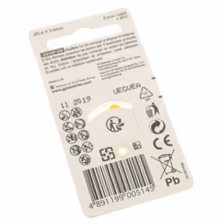 GP Hearing Aid Batteries ZA10  PR70  Yellow  1.4V 75mAh 3.6x5.8mm