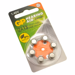 GP Hearing Aid Batteries ZA13 PR48 Orange 1.4V 230mAh 5.4x7.9mm