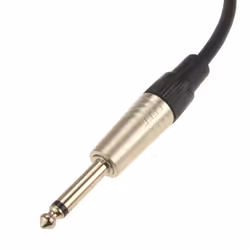 kenable 6.35mm Mono Jack to Red & White RCA Phono Plugs Soft Flex Cable 1.5m