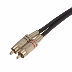 kenable 6.35mm Mono Jack to Red & White RCA Phono Plugs Soft Flex Cable 1.5m