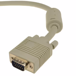 kenable SVGA Cable HD15 Male to Male PC to Monitor Lead with Ferrites 10m Grey