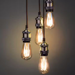 Quad E27 Antique Brass Rose Vintage Lighting Pendant with 1.8m Cables