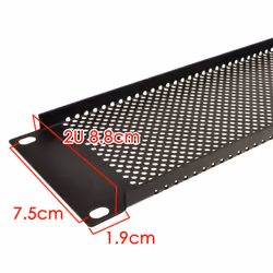 19 inch Rack Mount Data Cabinet Flight Case Mesh Vented Blanking Plate 2U