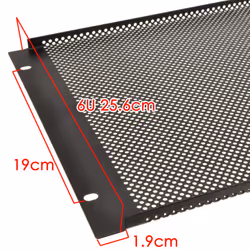 19 inch Rack Mount Data Cabinet Flight Case Mesh Vented Blanking Plate 6U