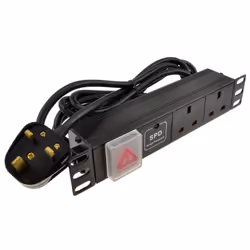 kenable 2 Gang Surge Protected Power Outlet PDU for SOHO 10 inch Data Cabinet 1U