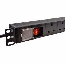 kenable Power Distribution Unit 6 Way UK 19 Horizontal Rack PDU C14 Plug 3m