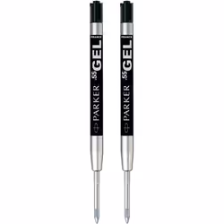 Quink Gel Metal Ballpoint Pen Refills - 0.5mm Fine Tip - Black Ink - Pack of 2