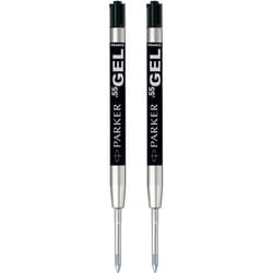 Quink Gel Metal Ballpoint Pen Refills - 0.5mm Fine Tip - Black Ink - Pack of 2