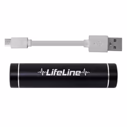 Advanced Accessories LifeLine 2200-X Power Bank [8 Pin/USB-C/MicroUSB] Mobile Phone Emergency Charger-Black