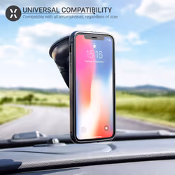 Olixar Magnetic Phone Holder for Car Windscreen or Dashboard - (Magnetic Stickers for Phone Provided) - Very Sturdy & Easy to Use - Universal