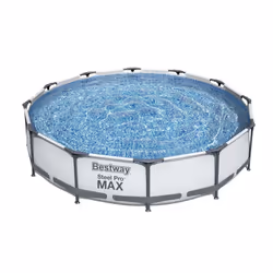 BestWay Steel Pro Frame Swimming Pool Set Round Above Ground With Filter Pump - 12'X30"