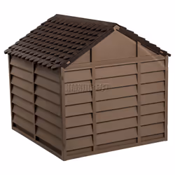 Starplast Outdoor Dog Kennel Â Large - Winter Shelter Plastic Animal Hut Mocha