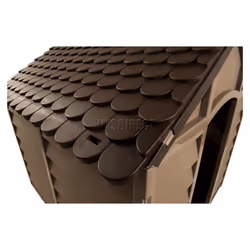 Starplast Outdoor Dog Kennel Â Large - Winter Shelter Plastic Animal Hut Mocha