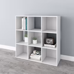 WestWood Bookshelf 3 Tier 9 Cube Bookcase Storage Display PB Shelving Rack Unit - White