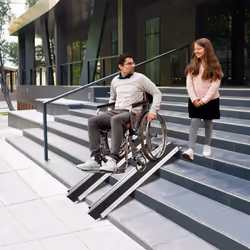 WestWood Portable 2PCS 5FT 7FT Wheelchair Ramps Fold Adjust Mobility Scooters - 5FT