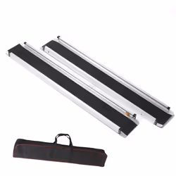 WestWood Portable 2PCS 5FT 7FT Wheelchair Ramps Fold Adjust Mobility Scooters - 5FT