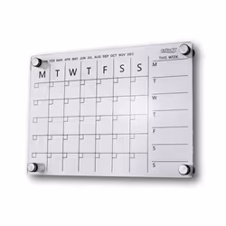Deflecto A3 Acrylic Weekly/Monthly Planner Wall Mounted 420 x 297mm -
