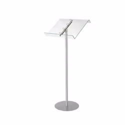 Deflecto Lectern Floor Stand with Ring Binder - Green Tinted Glass Eff