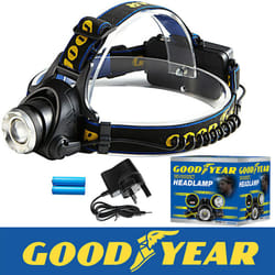 Goodyear Head Light Torch Lamp Headlamp Cree LED Rechargeable Flashlight 6000LM