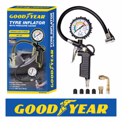 Goodyear 2 in 1 Tyre Inflator and Pressure Gauge Gun For Use with Air Compressor