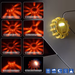 Goodyear Emergency Warning Triangle Disc LED Car Safety Light Beacon Magnetic