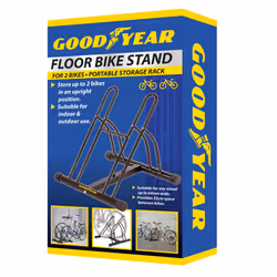 Goodyear Floor Mounted Bike Stand Cycle Bicycle Rack Mount Holder Park Storage
