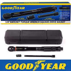 Ratcheting Torque Wrench 1/4" Socket Set Square Drive Car Wheel Wrench Reducer