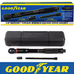 Ratcheting Torque Wrench 1/4" Socket Set Square Drive Car Wheel Wrench Reducer