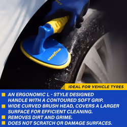 Goodyear Washing Clean Car Wheel Cleaning Brush Tyre Alloy Soft Bristle Cleaner