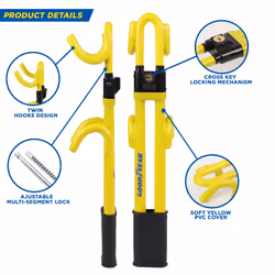 Goodyear Heavy Duty Dual Style Steering Wheel Lock Anti-Theft Car Van Security
