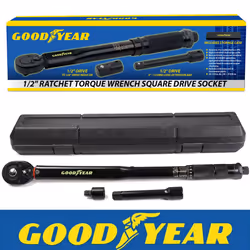 Ratcheting Torque Wrench 1/2" Socket Set Square Drive Car Wheel Wrench Reducer