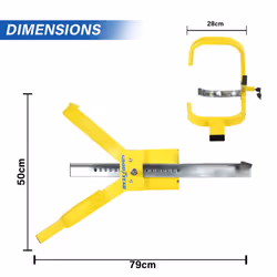 Goodyear Extendable Car Tyre Wheel Clamp Anti Theft 13 to 18 Inch Anti-Scratch