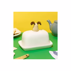 Wallace and Gromit Ceramic Butter Dish | Butter Dish with Lid Ceramic | Wallace and Gromit Gifts & Wallace and Gromit Merchandise | Ceramic Butter