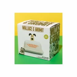 Wallace and Gromit Ceramic Butter Dish | Butter Dish with Lid Ceramic | Wallace and Gromit Gifts & Wallace and Gromit Merchandise | Ceramic Butter