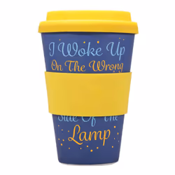 Aladdin Travel Mug Genie Wrong Side Of The Lamp Official Disney Blue Bamboo