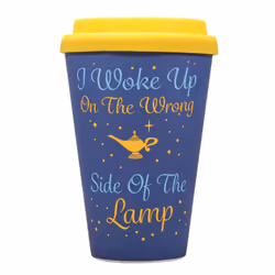 Aladdin Travel Mug Genie Wrong Side Of The Lamp Official Disney Blue Bamboo