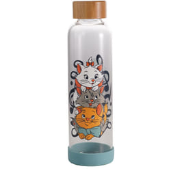 Half Moon Bay The Aristocats Glass Water Bottle - 500ml - Travel Water Bottle Gifts