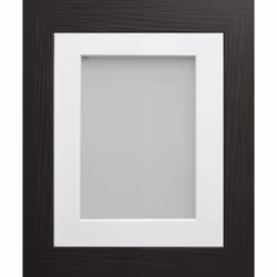 Frame Company Watson, Single picture frame, Foil, Glass, MDF, Black, White, Wall, 33 x 22.9 cm, Rectangular