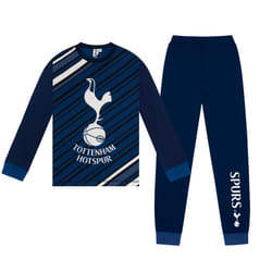 Tottenham Hotspur Boys Pyjamas Long Sublimation Kids OFFICIAL Football Gift - Navy Blue, 7-8 Years