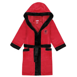 Liverpool FC Official Football Gift Boys Hooded Fleece Dressing Gown Robe - Red, 3-4 Years