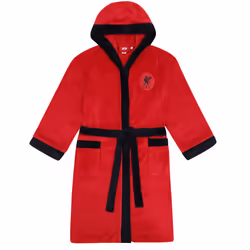 Liverpool FC Mens Dressing Gown Robe Hooded Fleece OFFICIAL Football Gift - Red, 3XL