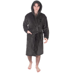 Tottenham Hotspur Mens Dressing Gown Robe Hooded Fleece OFFICIAL Gift - Grey, XL