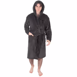 Tottenham Hotspur Mens Dressing Gown Robe Hooded Fleece OFFICIAL Gift - Grey, 3XL