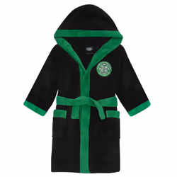 Celtic FC Boys Dressing Gown Robe Hooded Fleece Kids OFFICIAL Football Gift - 9-10 Years