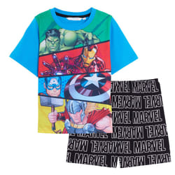 Boys Avengers Short Pyjamas Kids Marvel Shortie Pjs Set Super Hero Nightwear - 4-5 Years
