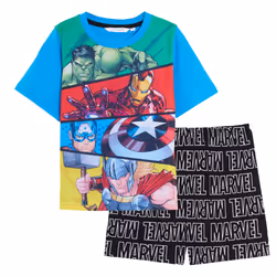 Boys Avengers Short Pyjamas Kids Marvel Shortie Pjs Set Super Hero Nightwear - 5-6 Years