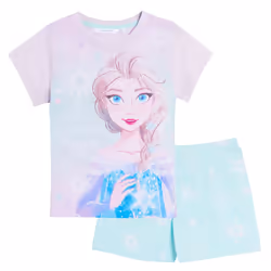 Disney Frozen Girls Short Pyjamas Kids Elsa Shortie Pjs For Girls Nightwear Set - 5-6 Years