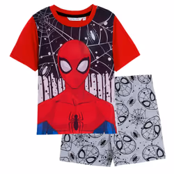 Boys Spiderman Short Pyjamas Kids Marvel Shortie Pjs Set For Boys Nightwear Set - 2-3 Years