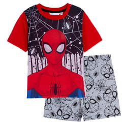 Boys Spiderman Short Pyjamas Kids Marvel Shortie Pjs Set For Boys Nightwear Set - 7-8 Years