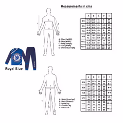 Chelsea FC Boys Pyjamas Long Sublimation Kids OFFICIAL Football Gift - Royal Blue, 5-6 Years
